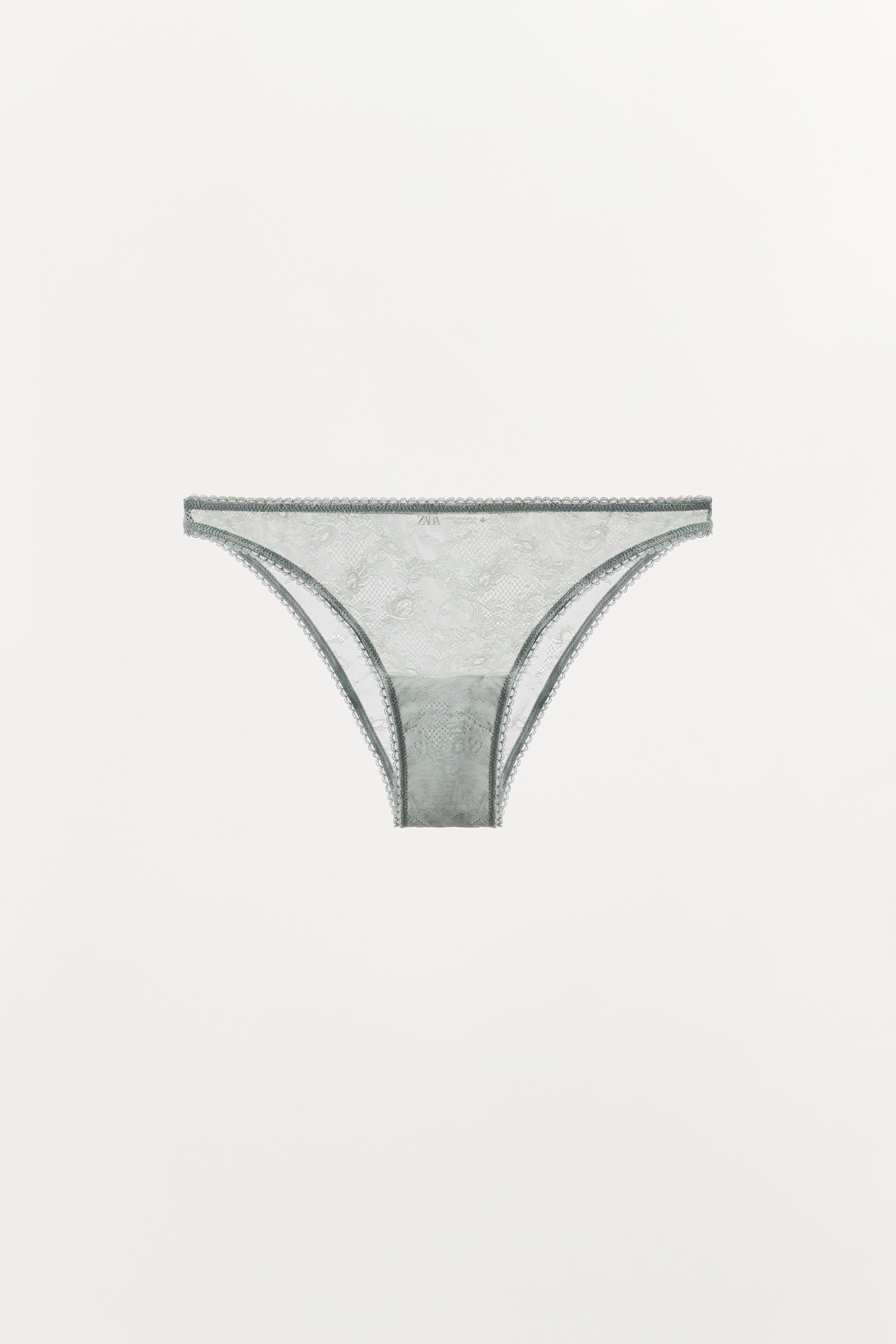 CULOTTE EN MESH ET DENTELLE